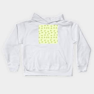 Simple Spring Leaves pattern - Pastel Green Kids Hoodie